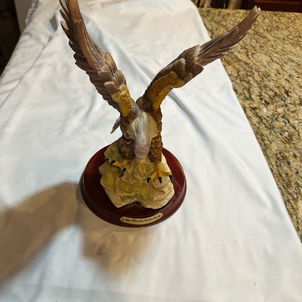 Majestic Eagle Figurine with Brown and Cream Details porcelain in see below
